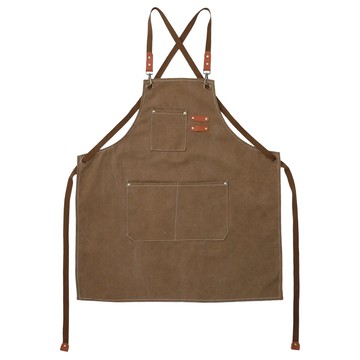 卡特屋 日系成人工作圍裙 加厚工裝款 耐磨防油防水塗層  咖啡色  1件