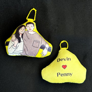 客製化/似顏繪鑰匙圈/吱吱叫紓壓神器