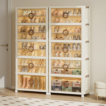 🔥【台灣出貨】🔥 免安裝鞋櫃 一體式鞋盒 磁吸鞋櫃 鞋櫃收納 鞋櫃 收納櫃 鞋子收納櫃 折疊鞋櫃 免安裝折疊式鞋櫃