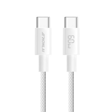 Honlai PD編織快充線 雙Type C充電線 高密度編織 傳輸線 適用於iphone 17  閃充線車載 防氧化