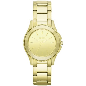 DKNY 百老匯女時尚都會腕錶-鏡面金-NY2116-32mm