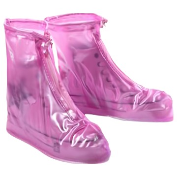 利雨防雨鞋套XL號-粉紅色 防水耐磨 輕巧便攜 雨天必備  1入