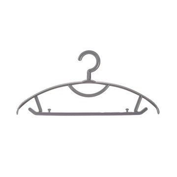 樂嫚妮 旋轉衣架10支/護肩無痕/加寬防滑/乾濕兩用-(2色)灰色