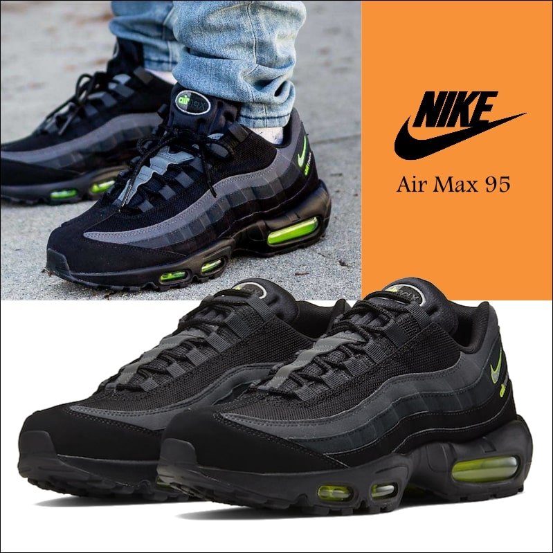 ナイキ エアマックス95 ナイキ スニーカー メンズ グラデーション ボルト イエロー ブラック Nike Air Max Black Lt Smoke Grey Volt 通販 Lineポイント最大0 5 Get Lineショッピング
