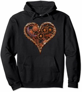 Steampunk Rusty Vintage Mechanical Heart Art Deco パーカー