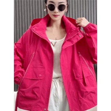 大碼薄款外套2026夏季新款寬松防曬衣小個子短款休閑顯瘦風衣外套