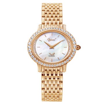 【Ogival 愛其華】星空真鑽珠寶錶 (380-42DLR) 白色珍珠貝