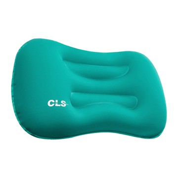 CLS 戶外充氣枕/按壓充氣靠枕/露營枕 登山 野營  綠色  1個