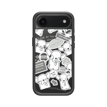 iPhone Air Mod NX -邊框背蓋組合 (相機按鈕) 黑 - Godgwawa 變種吉娃娃 - 好多吉怪貼紙