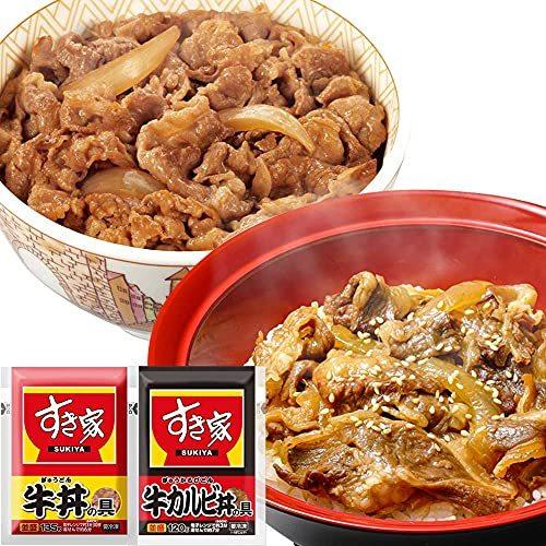 すき家 ２種 計20パックセット 牛カルビ丼の具 10パック × 牛丼の具10パック