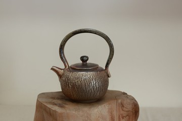 柴燒提樑茶壺/爆裂紋/180ml/瀧間拾光