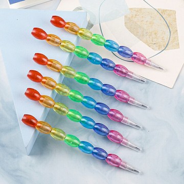 [Hare.D]現貨 彩色糖葫蘆 免削鉛筆 拼接鉛筆 替換鉛筆 鉛筆 好寫 學生用