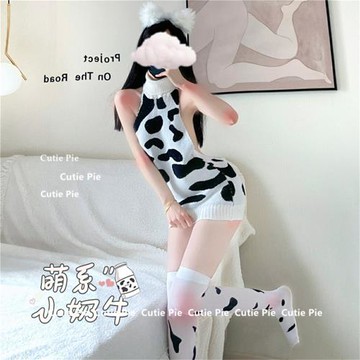 cutie：做你的貓俏俏小女仆 內衣女性感奶牛毛衣純欲制服白絲長筒