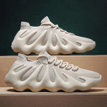 八爪魚椰子鞋男莆田飛織網面火山鞋秋季透氣網鞋跑步運動休閑潮鞋