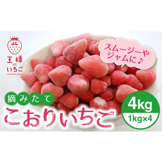 ふるさと納税 佐賀県 江北町 王様のいちご 摘みたてこおりいちご 4kg 冷凍いちご いちごさん さがほのか [HAF004]