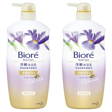 Biore 蜜妮 淨嫩沐浴乳 馥郁紫鳶香 柔嫩潤澤型  1kg  2瓶