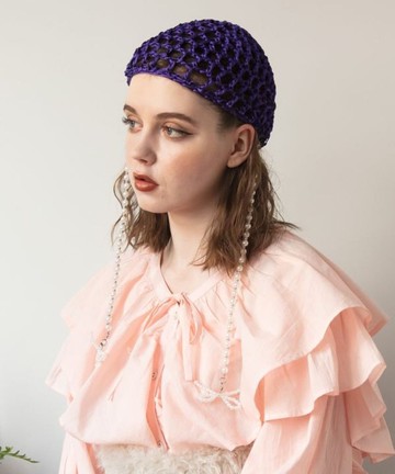 【熱門預購】編織珍珠帽 (二色) CYWP5827