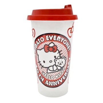 收納王妃 隨身杯 - 陶瓷杯  Hello Kitty 40週年  300cc  1個