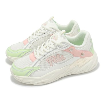 Fila 休閒鞋 Cherry Blossom 女鞋 櫻花祭 粉 綠 拼接 緩衝 厚底 老爹鞋 斐樂 5C306Z165