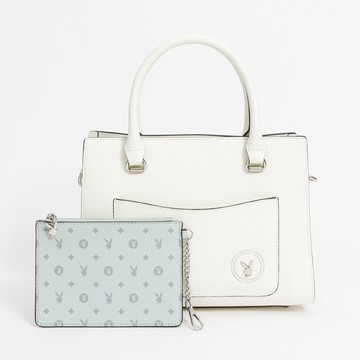 PLAYBOY-手提包附長背帶 Twilight系列 - 米白色(541-0801-01-6)