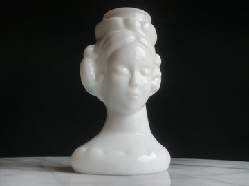 【老時光 OLD-TIME】早期二手台灣製牛奶玻璃花器