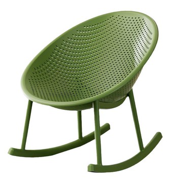 北歐塑料ins陽臺休閑家用躺椅客廳成人簡約睡椅網紅兒童鏤空搖椅[010209DD]