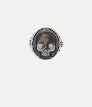 Vivienne Westwood Man. Jed Ring Antique-platinum-grey-mop Antique-platinum-grey-mop Unisex