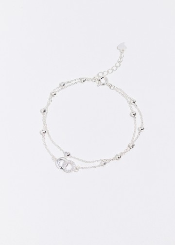 幾何雙鑽・純銀手鍊