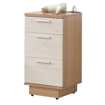 文創集 賓利雙色1.3尺三抽插座側邊櫃-40x40x77cm免組