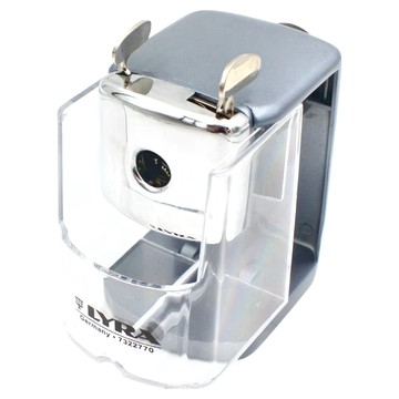 LYRA德國復古頂級削筆機，德國頂級刀片，塑鋼外殼，透明加高集屑盒  1個  灰色