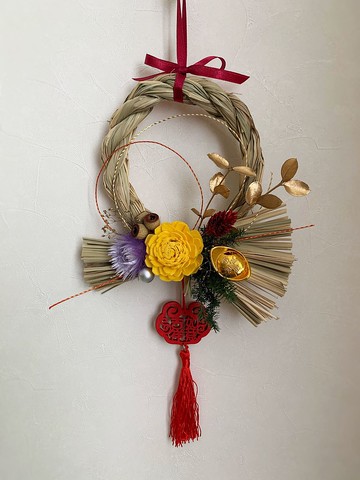 圓形日式注連繩 / 祈福注連繩 / 大門掛飾 / 開運祈福 / 新年裝飾