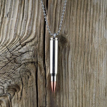 Bullet - 223 步槍子彈項鍊 / 男生女生金屬造型復古質感個性項鏈