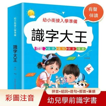 🔥嚴選好物+口碑推薦💯兒童識字大王1000餘字幼兒認字神器幼小銜接幼兒園啓蒙早教書籍 954S