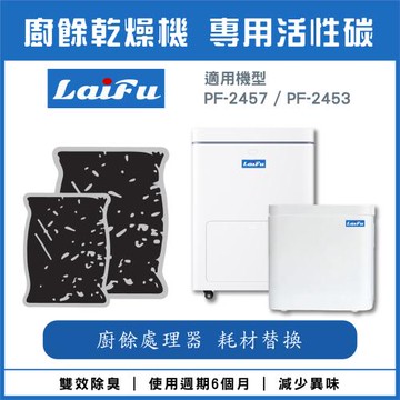 LAIFU TF-537 活性碳 適用LAIFU PF-2453/PF-2457廚餘機