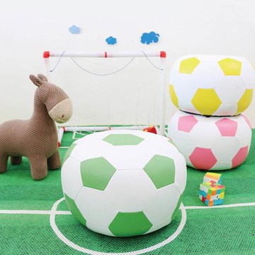 【天空樹生活館】馬卡龍色系-足球造型可愛沙發椅 7色(椅子 椅凳 矮凳)