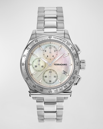 38mm Ferragamo 1927 Chrono Watch with Bracelet Strap