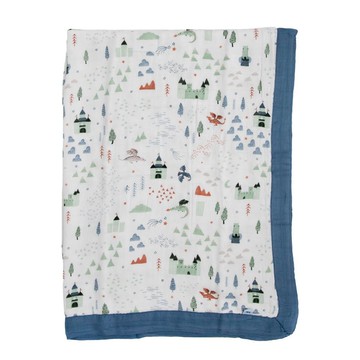 Little Unicorn 竹纖維寶寶毯 飛龍城堡