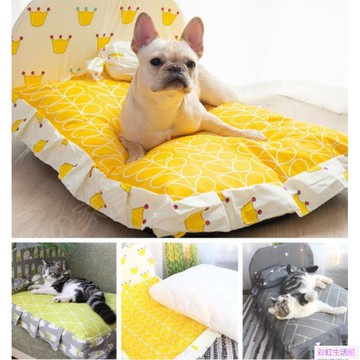寵物窩 狗窩貓窩 可拆洗 四季通用 卡通寵物床公主床 中小型寵物床 可拆洗  狗床 狗床  貓床 貓屋寵物用品