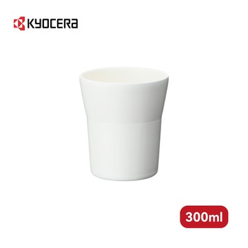 【Kyocera】日本品牌陶瓷塗層啤酒杯/保溫杯/保冷杯-300ml(白色)