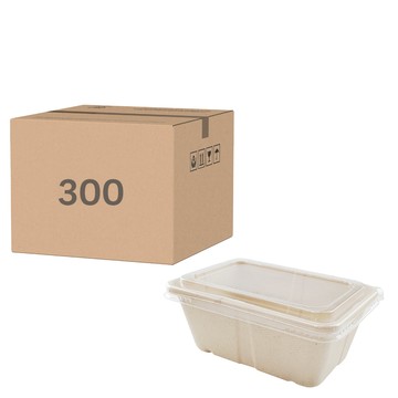 ONEFU 植纖方形餐盒 950ml  6包  50個