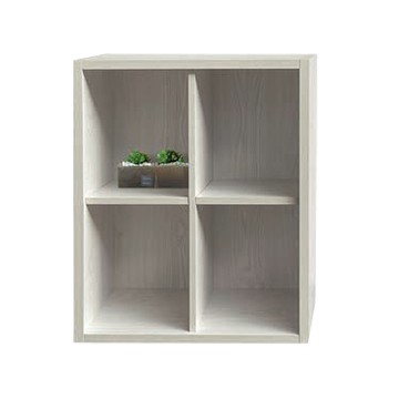 JP Kagu 現代簡約開放式四格空櫃-深39cm(收納櫃/展示櫃/書櫃)雲灰白