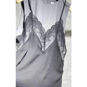 獨特超好看氣質小眾不撞款無袖蕾絲假兩件女上衣女2025夏季新款