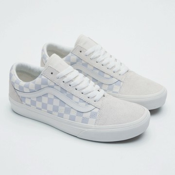 Old Skool 灰色棋盤格滑板鞋