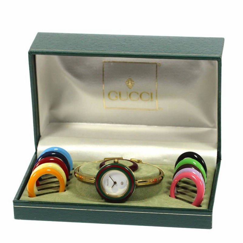 超安い ☆内箱付き【GUCCI】グッチ クォーツ 11/12 チェンジベゼル 時計