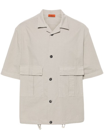 Barena - Ventura Mariol ripstop shirt - men - Elastane/Cotton - 46 - Grey