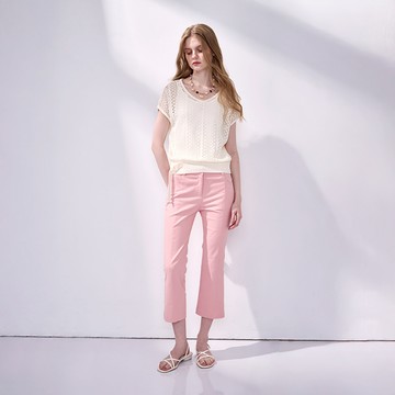 微喇叭俐落九分褲(2色)