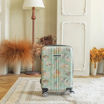 NaSaDen納莎登新無憂 22吋【英格藍貓聯名款兔の旅】拉鍊行李箱