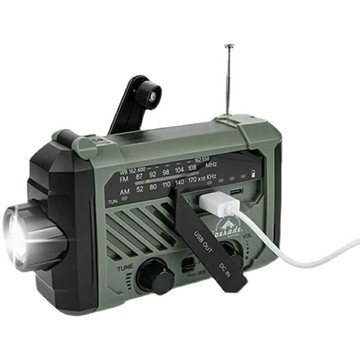 家用多功能防災應急手搖發電收音機手電筒太陽能充電寶手動充電器 最低價 快速出貨