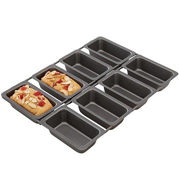 《KitchenCraft》Chicago八格不沾迷你磅蛋糕烤盤- 點心烤模