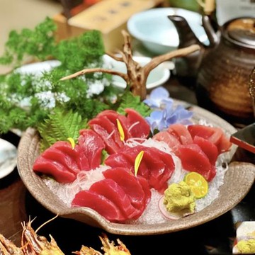 復古三文魚刺身盤冰盤創意海鮮拼盤水果沙拉碗烤肉店餐具高級感